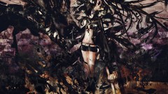 Weapons scars navel Shorts belts long hair anime girls boots 