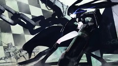 Weapons scars Shorts coat chains long hair anime girls boots 