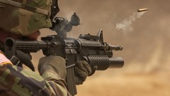 Weapons scope case grenade launcher assault rifle Aimpoint 