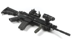 Weapons scope white background Rifles