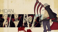 Weapons scythe akatsuki gray hair naruto shippuden Hidan blood 