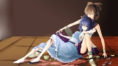 Weapons Shoes headphones dress socks Ribbons sitting Swords 