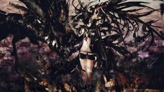 Weapons Shorts belts long hair anime girls black rock shooter 