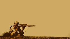 Weapons soldiers military Photo manipulation minimalistic