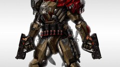 Weapons soldiers Spartan armor blades science fiction concept 