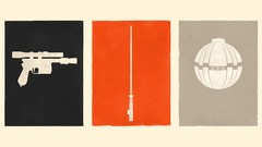 Weapons star wars posters fan art lightsabers thermal Han Solo 