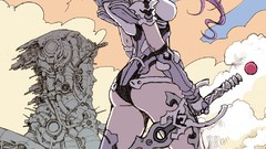 Weapons Swords anime girls artwork yamashita shunya futuristic