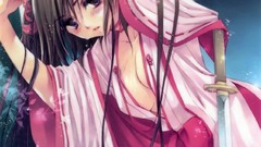 Weapons Swords anime girls no bra