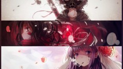 Weapons tears white hair Cigarettes red eyes smoking scarfs 