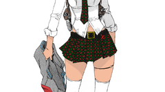 Weapons tie pistols skirts anime girls school uniforms Simple 