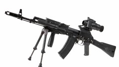 Weapons white background ak-101 Rifles