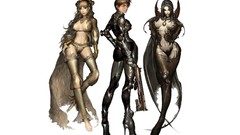 Weapons white background anime girls artwork Simple Background 