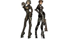 Weapons white background anime girls short hair artwork Simple 