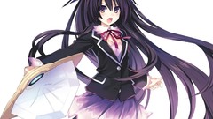 Weapons white background Ribbons Swords schoolgirls bows skirts 