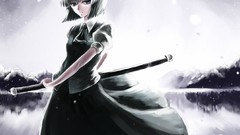 Weapons white hair Swords short hair konpaku youmu touhou hair 