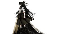 Weapons wings Anime bows skirts long hair brown eyes reiuji 