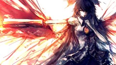 Weapons wings Anime red eyes anime girls uniforms reiuji utsuho 