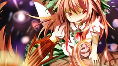 Weapons wings Anime red eyes long hair anime girls reiuji 