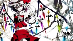 Weapons wings blood crystals hats grin Vampires white hair red 