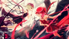 Weapons wings crystals dress hats Vampires flying red eyes 