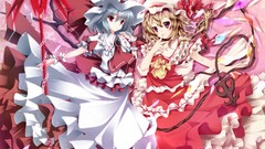 Weapons wings crystals dress hats Vampires red eyes red dress 