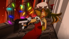 Weapons wings dress hats red eyes anime girls short hair touhou 