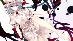 Weapons wings dress white background hats Vampires red eyes 