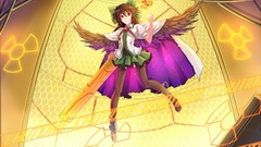 Weapons wings red eyes skirts brunettes reiuji utsuho touhou 