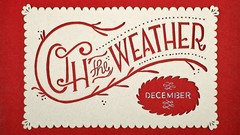 Weather Typography red background December