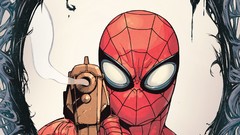 Web Guns smoke Spider-Man superheroes artwork marvel comics