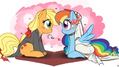 Wedding blush my little pony rainbow dash Applejack