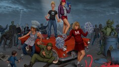 werewolves chainsaws zombies soldier video games Women Car gun