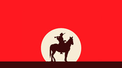 western red horse red dead redemption video games Minimalism sky