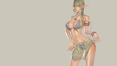 Wet anime girls panties artwork Simple Background long ears 