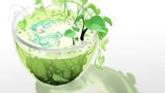 Wet hatsune miku vocaloid Simple Background