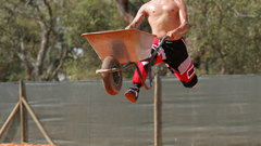 Wheelbarrow jump jumpbump funny