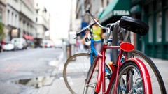 Wheels roads Bicycles bokeh new york city blurred background