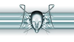 White abstract white background stripes 3D renders