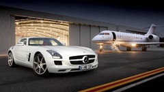 White air mercedes-benz sls amg sls amg jet aircraft