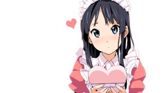White Anime anime girls akiyama mio k - on black hair Simple 