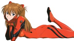 White Anime brown anime girls blue eyes asuka langley soryu 