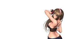 White Anime brunettes Simple Background Dead Or Alive Hitomi