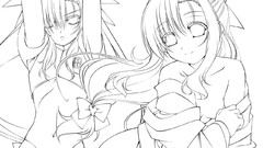 White Anime Drawn Operating Systems monochrome tan animal ears 