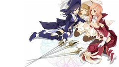 White Anime dress gloves anime girls boots