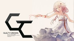 White Anime dress red eyes Ribbons pink hair guilty crown 