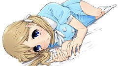 White Anime dress socks blondes blush anime girls blue eyes k - 