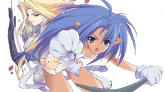 White anime girls animal ears Simple Background Samurai Spirits