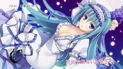 White anime girls blue eyes