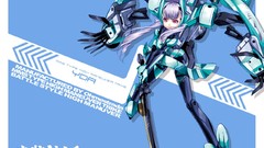 White anime girls cyan