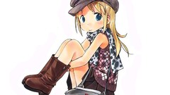 White anime girls ichigo mashimaro Simple Background